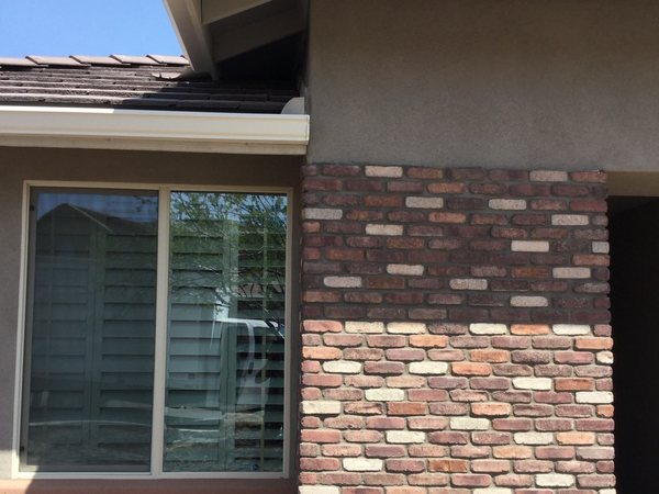 City Seamless K-style seamless rain gutter installation in Southern Nevada.